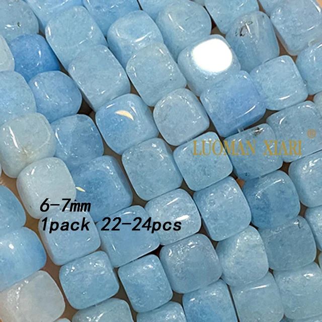 Natural Blue Aquamarine Stone Beads - 5x8mm Rondelle Spacer Loose Beads For Jewelry Making, 1 Strand (~15.5 Inch) - View #10