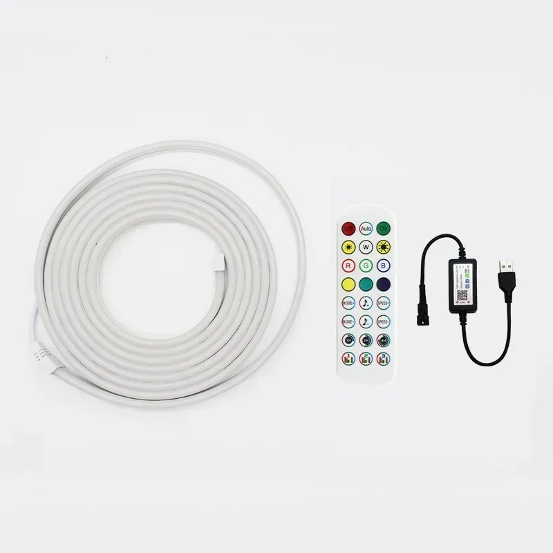 Bluetooth LED Neon LED Strip Lights Neon Rope Light with Music Sync RGBIC Dreamcolor Chasing Strip Tape for Room Gaming Decor