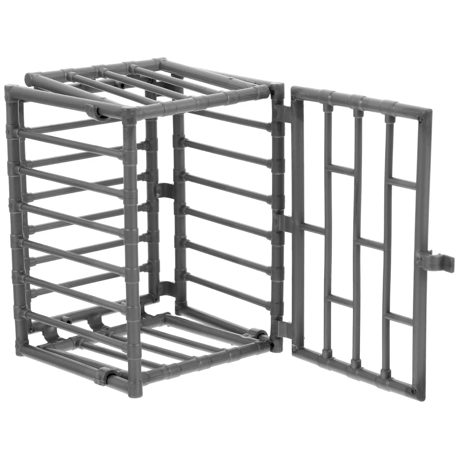 2Pcs Mini Plastic Cage Fine Workmanship DIY Adornment Small Animal Storage Fence Pet Mini Cage Decor