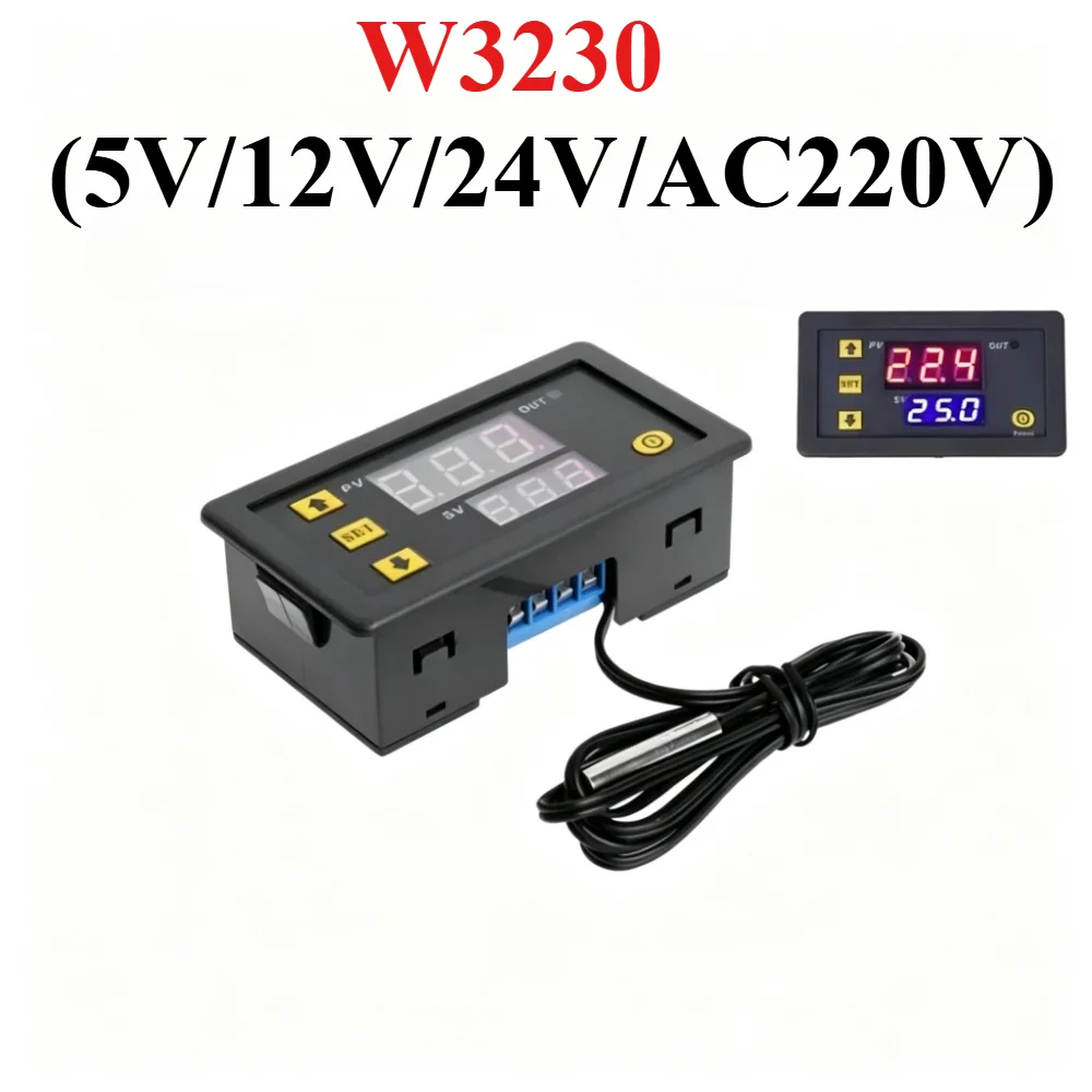 Smart W3230 Digital Temperature Controller Thermostat Module Precision Heat Cool Regulator Switch For Greenhouse Laboratory Use