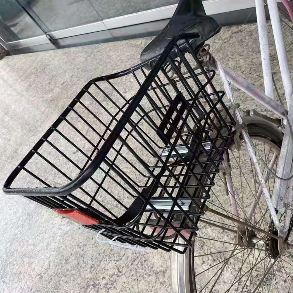 

1Set Metal Rear Bike Basket Sturdy Detachable Cycling Storage for Kids Mountain Electric Bikes Handlebar Compatible