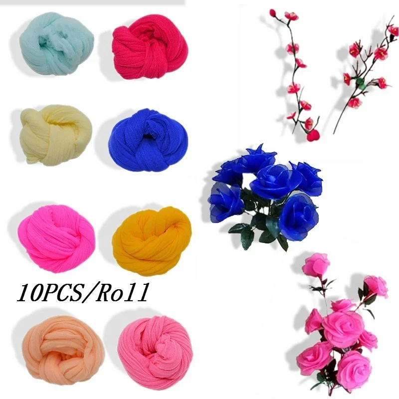 10 Pieces / Roll Tensile Nylon Stockings DIY Flower Making Handmade Craft Materials