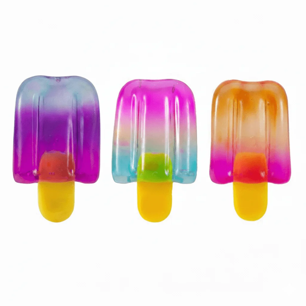 Ombre Glitter Ice Cream Squeeze Stress Relief Toy: Soft, Transparent Squeeze Stress Relief Toy With A Cute Ice Cream Shape, A Perfect Mother's Day Gift For Adults And Stress Relief Toy Collectors.