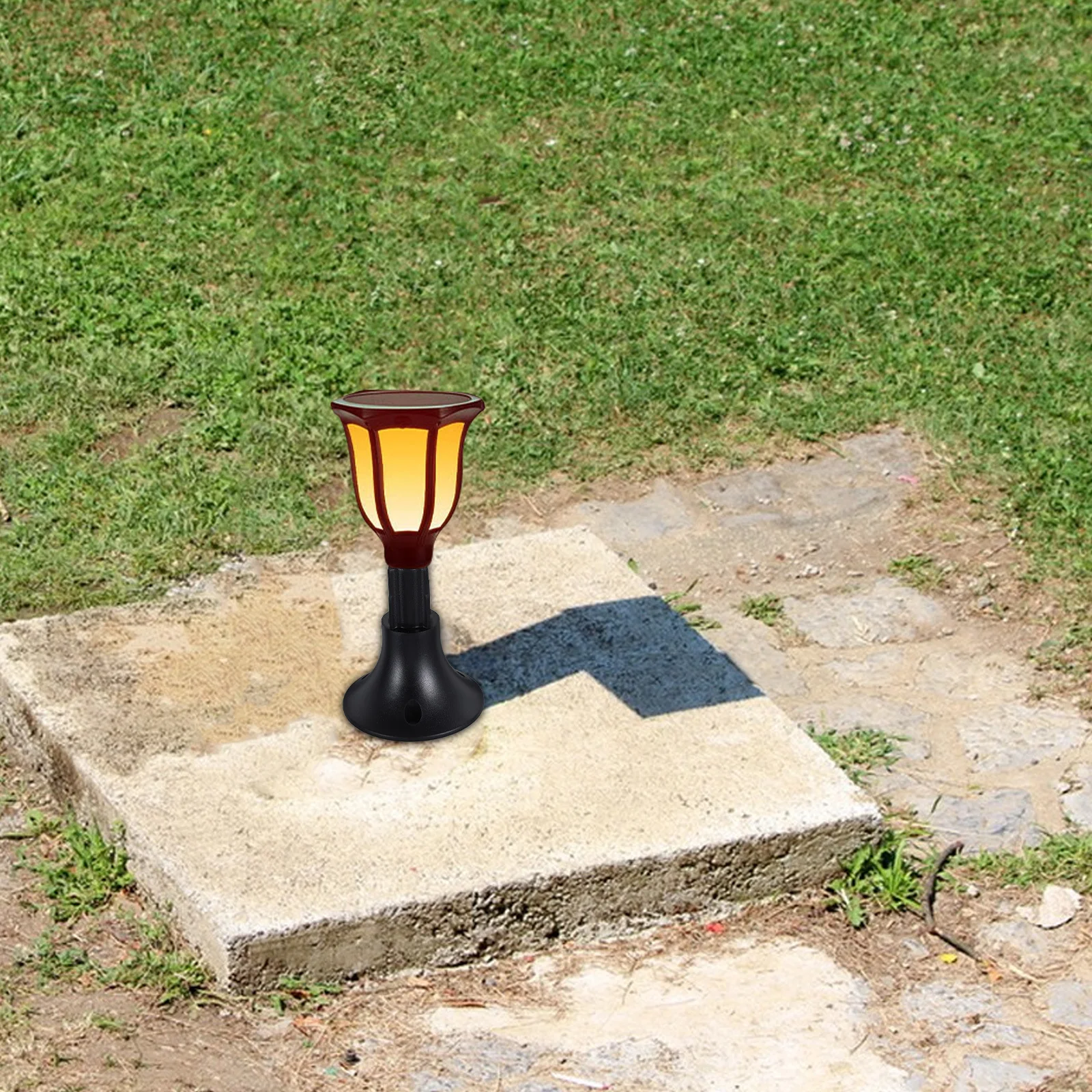 Base de luz Solar para césped, estaca de tierra Abs duradera para iluminación de camino de jardín al aire libre, soporte de repuesto estable para patio, 10 Uds.