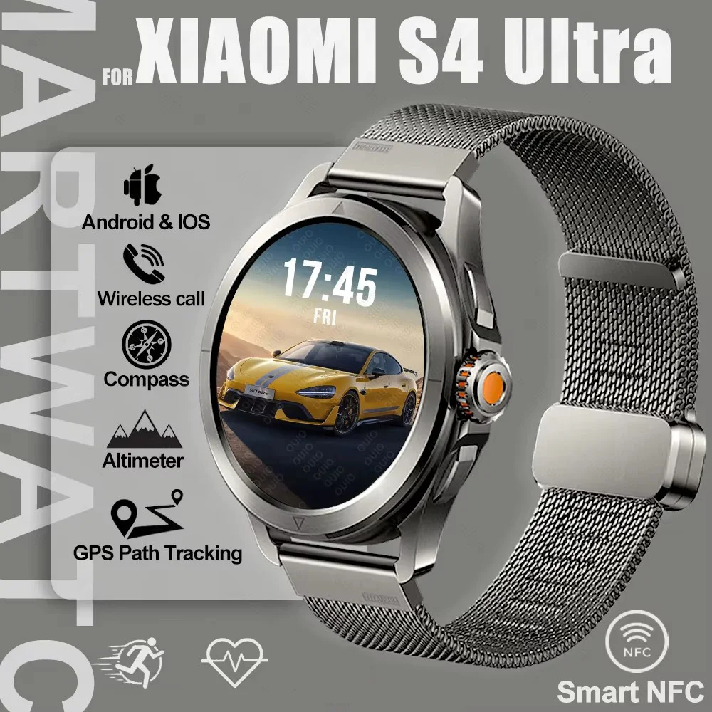 جديد لشاومي S4 الترا ماكس ساعة ذكية للرجال نظام تحديد المواقع سوار رياضي HD شاشة معدل ضربات القلب النوم كشف الصحة BT دعوة الساعات الذكية #1