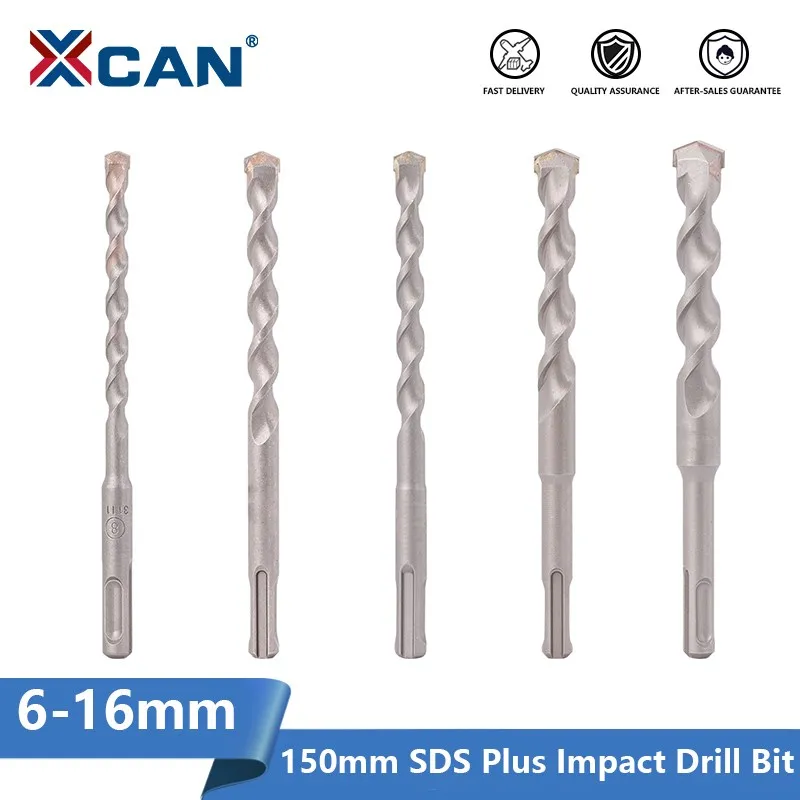 

XCAN Drill Bit 150mm SDS Plus Hammer Drill Impact Drill Bit for Cement Wall Masonry Hole Drilling Hole Saw Cutter