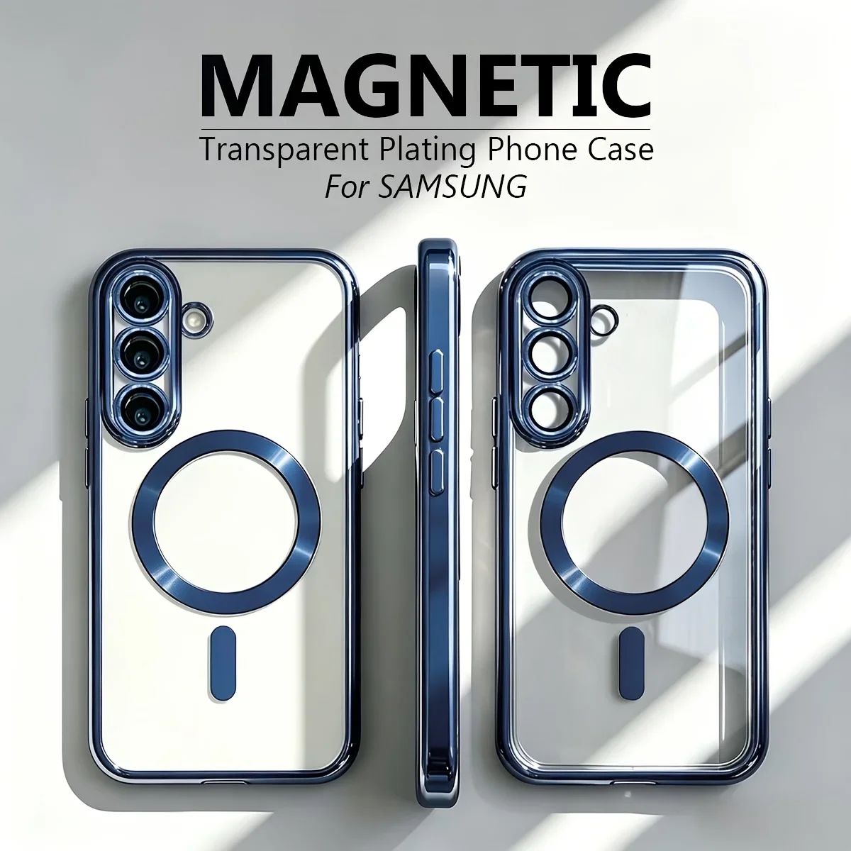 Luxuriöse Weiche TPU Magnetische Kabellose Ladehülle für Samsung Galaxy S21 S22 S25 S26 Ultra S23 S24 Plus FE mit Linsenschutz – Detail 1