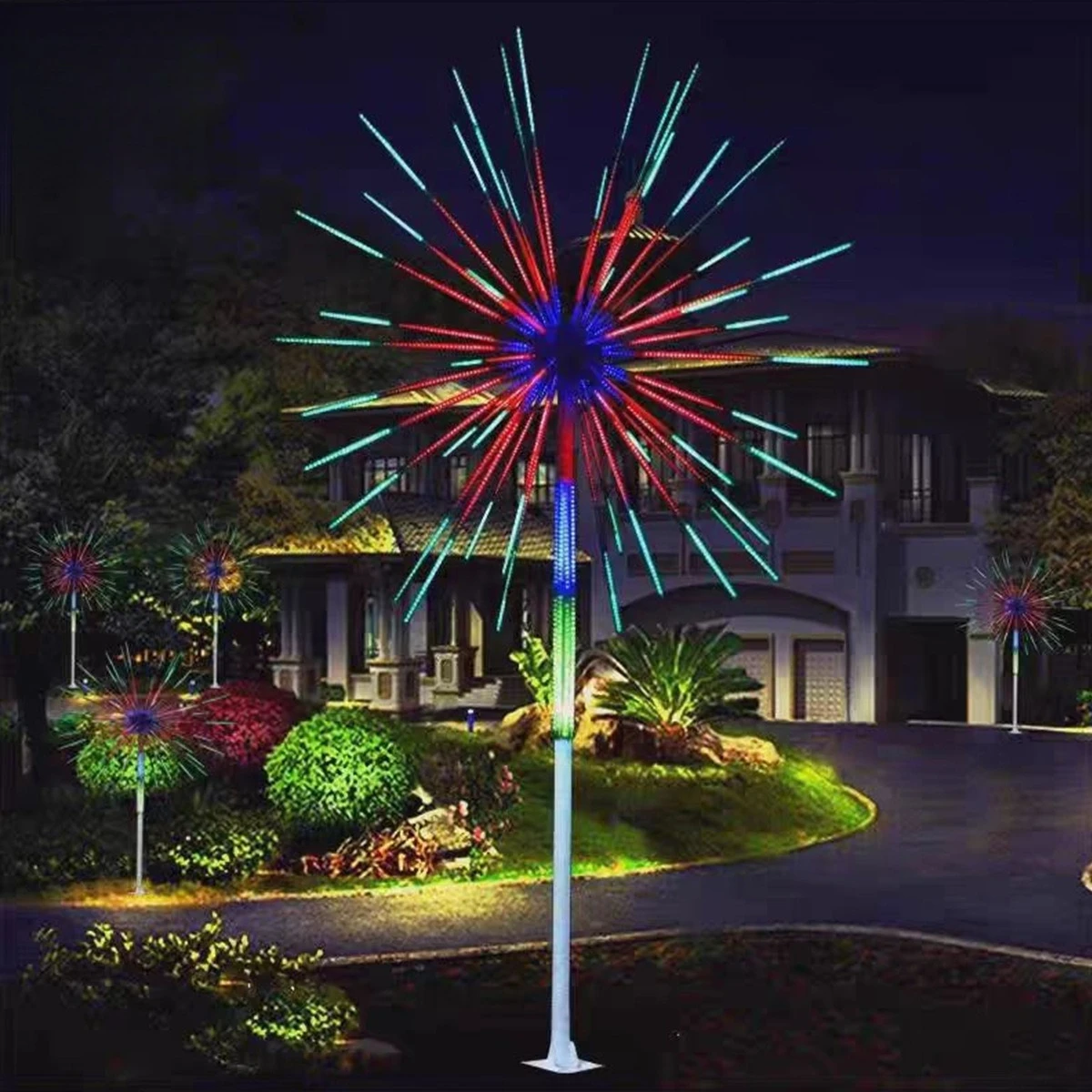 LED smoke lights outdoor waterproof square park lighting lights courtyard festival atmosphere lights