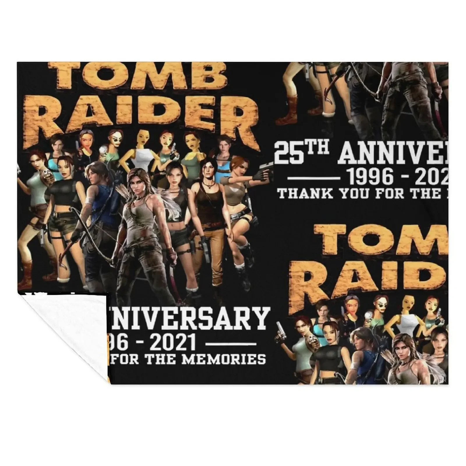 

Thank-You-for-The-Memories-25th-Anniversary-1996-2021-Tomb-Raider-T-Shirts-Gift-For-Fans Throw Blanket anime Blankets