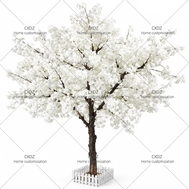 Simulation Cherry Blossom Tree Large Artificial Peach Blossom Fake Flower Tree for Wedding Hotel Shopping Mall Interior