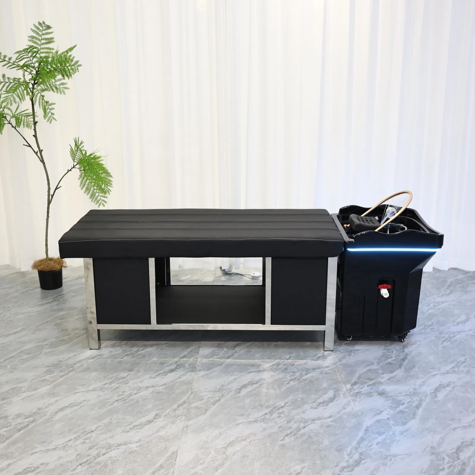 حوض شامبو متنقل مريح مع توزيع مياه قابل للتسخين من نوع المياه، مضيف تبخير سبا الرأس، شحن من الولايات المتحدة الأمريكية