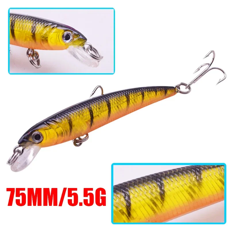 Señuelo Minnow 7,5 cm – Ojos 3D y Alta Simulación - imagen 5