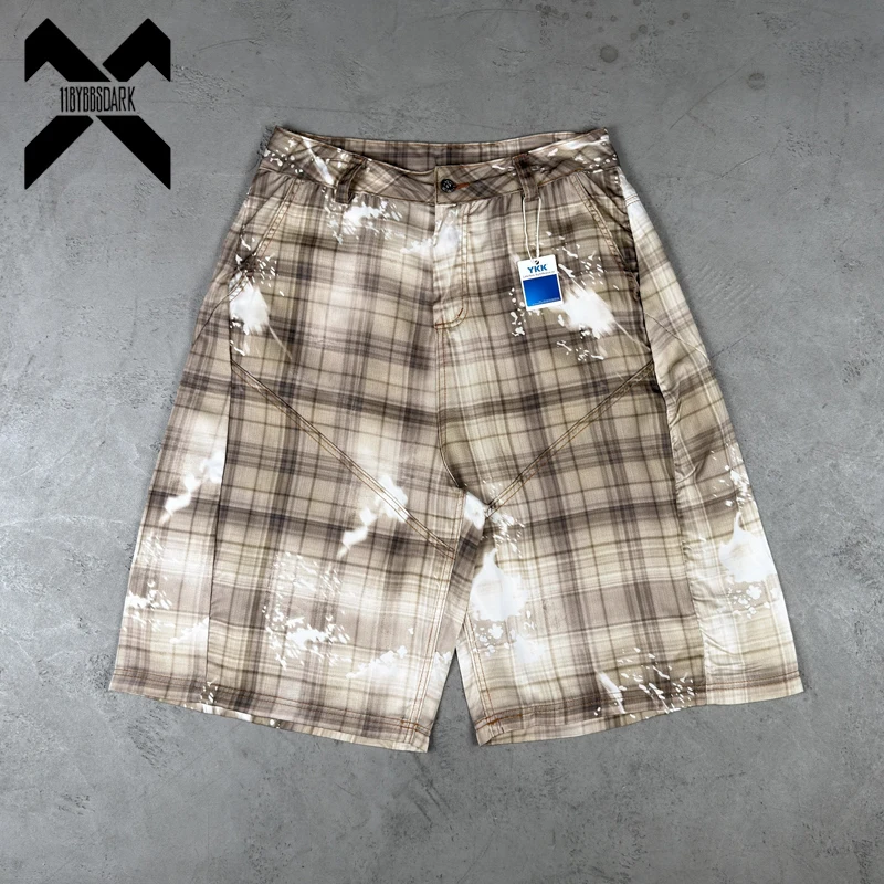 Men's Vintage Plaid Shorts Unisex Summer Streetwear Retro Knee-Length Pants 2026 New Short Trousers