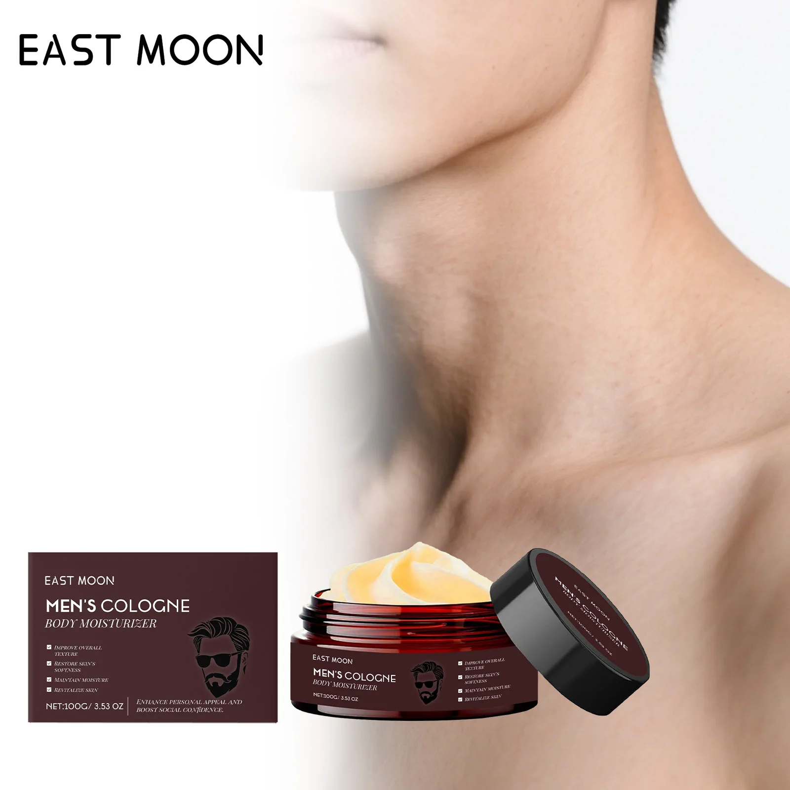 Men's Body Hydrating Cream:Deeply Hydrates & Repairs,Reduces Skin Roughness,Enhances Skin Barrier,Fresh & Non-Oily Texture