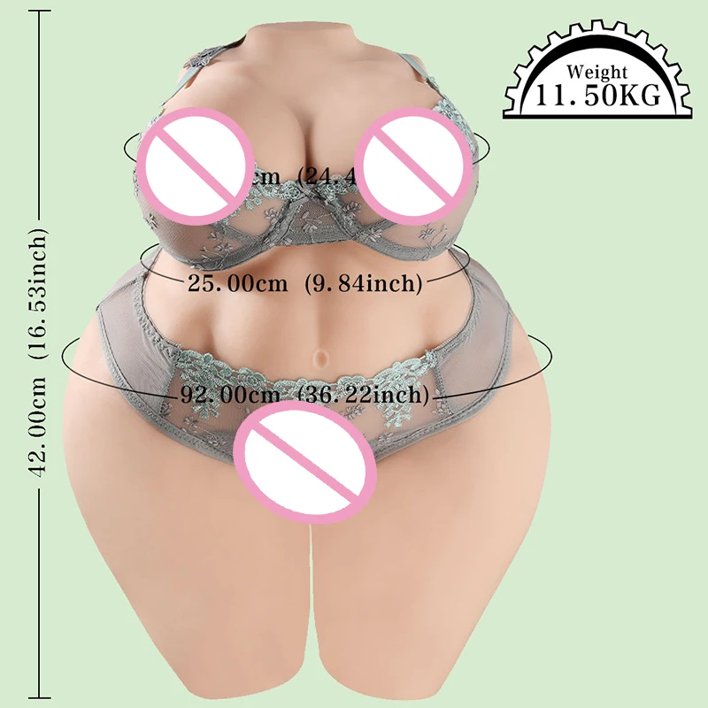 RENHEYUOU Halbkörperpuppe Männliche Masturbation Sexpuppe Erwachsenes Sexspielzeug Analsex 3D Vagina TPE Silikon Realistischer Sex Torso Sexpuppe