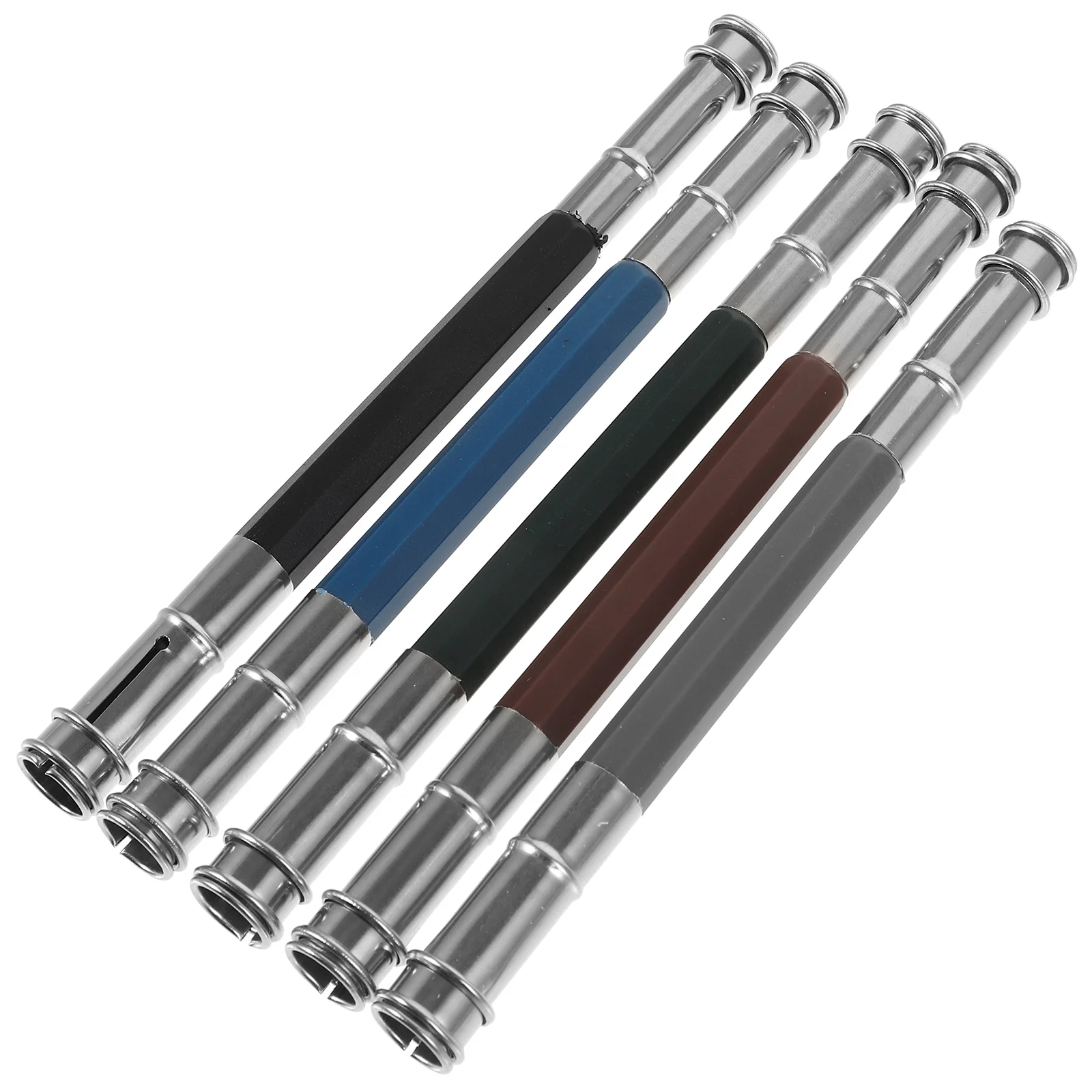 5 Pcs Pencil Extender Charcoal Pencils for Artists Tool Dark Color Stainless Steel