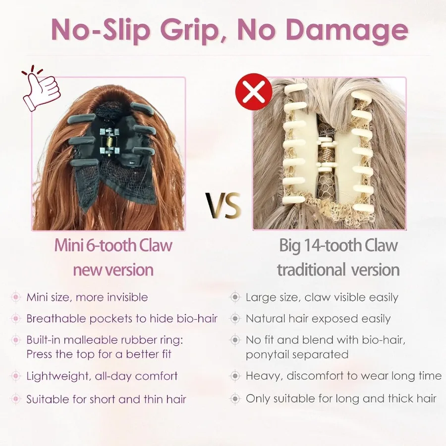 مخلب كليب ذيل حصان تمديد قصير أوبورن مجعد شعر مموج للنساء 12 بوصة قطعة شعر فو وهمية مشبك انتزاع صغير في ذيول حصان H