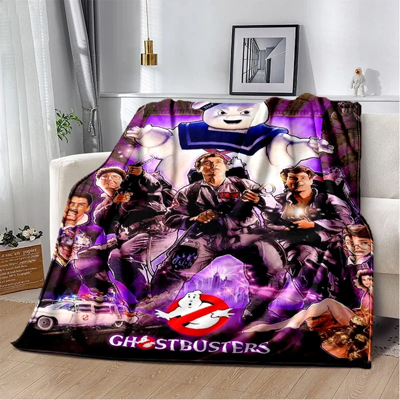 

Ghostbusters Horror Movie Cartoon Throw Blanket Soft Cozy for Bedroom Sofa Travel Picnic Kids Home New Style