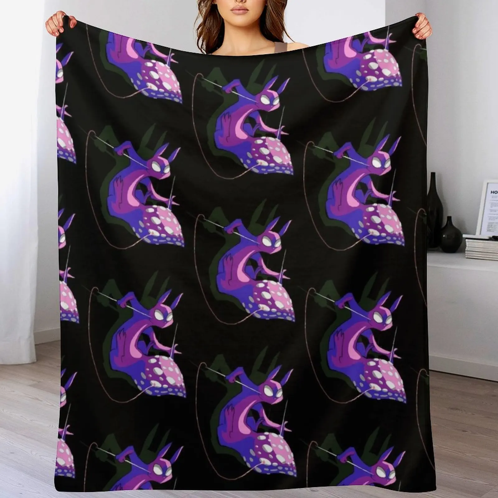 

Rain World Downpour Slugcat Spearmaster Throw Blanket Easy Care Comfortable Blanket for Couch