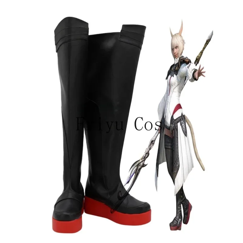 Game Final Fantasy Y Shtola Cosplay Shoes Boots Props Halloween Party Role Play Custom Made Aksesori