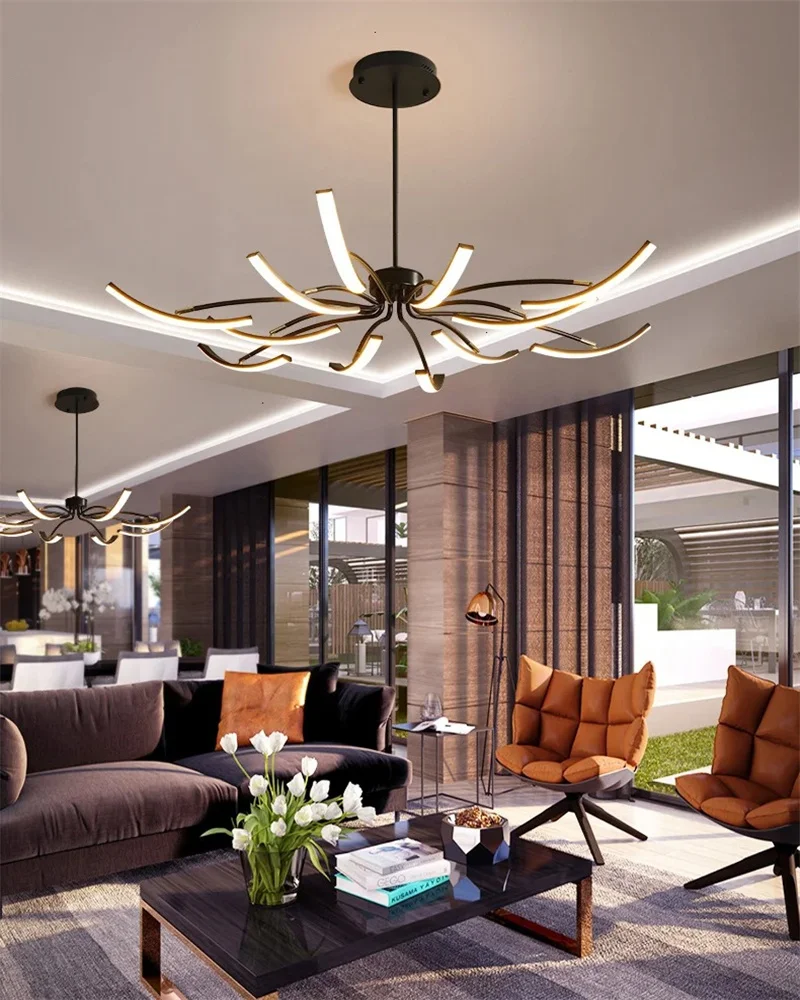 Living room main light 2024 new minimalist modern art Nordic style design pendant light hall lighting fixtures