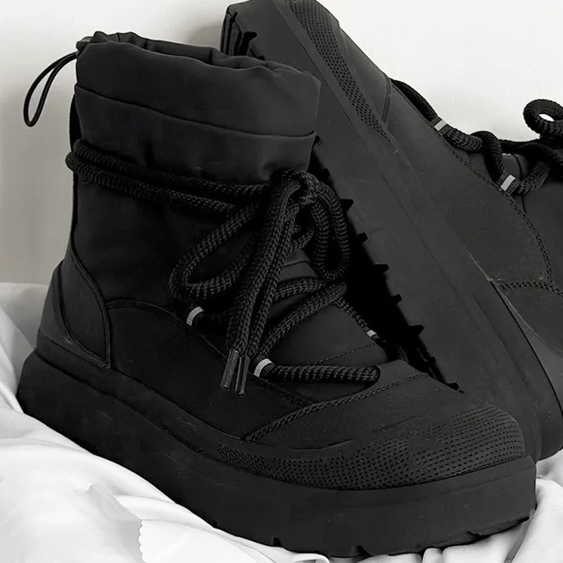 Men's shoes 2026 winter with plush and thick snow boots  men's warm cotton men's boots