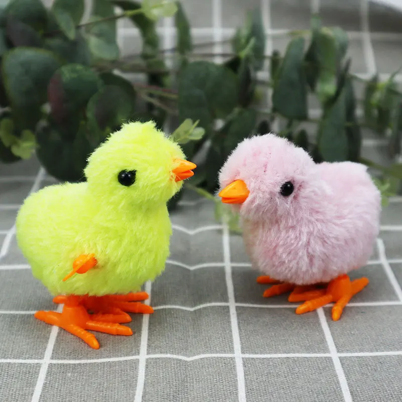 Puzzle funny educational other clockwork jumping wind up animal toys chicken plush toy