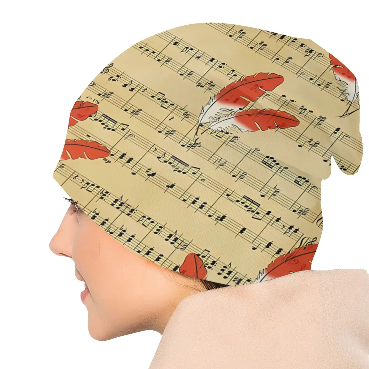 Kass Melody Thin Skullies Beanies Autumn Spring Caps For Men Women Feathers Ski Caps Bonnet Hats image 5