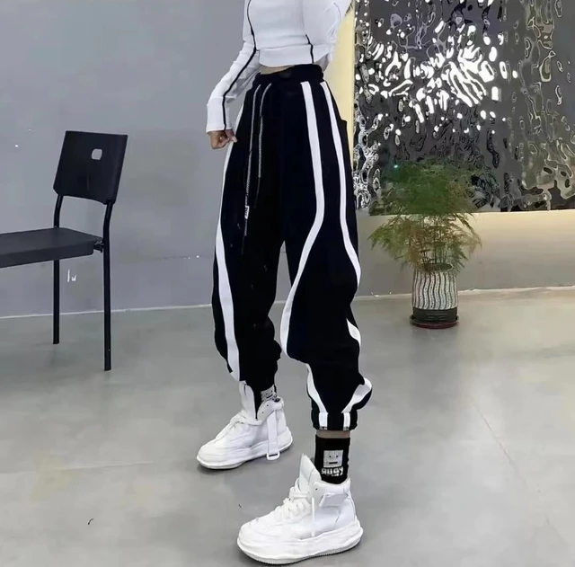 Tall Girl Sweatpants high Waist Harem Pants For Women Autumn winter Sweatpants With Patchwork