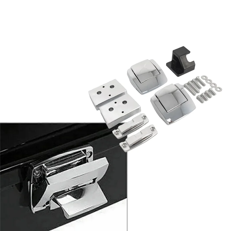 ABTD-Motorcycle Saddlebag Locks Pops Tour Pack Pak Latches Spacers Lid Catch Kit For  Touring Road Glide Luggage Lock