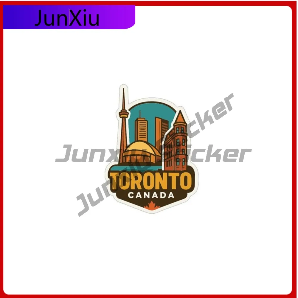 

Toronto Canada Sticker Vinyl Die-cut Personalized Waterproof Decal City Skyline Landmark Design Decals Decoration Accessories