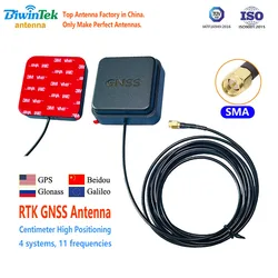 Biwintek RTK GNSS Antenna L1 L2 L5 Multi-band Frequency High Precision High Gain GPS GLONASS Beidou Galileo QZSS SMA Waterproof