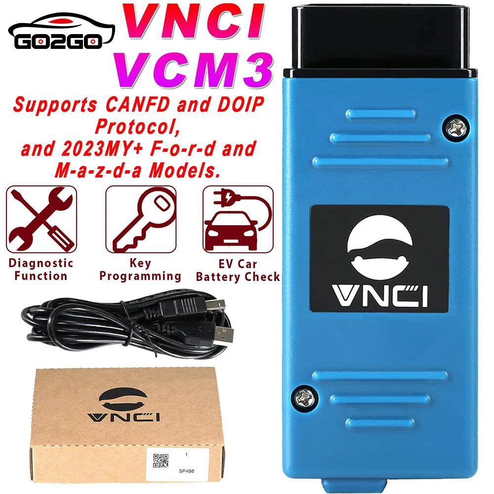 VNCI VCM3 Car Diagnostic Scanner Support CAN FD DOIP DIOP WIFI For Mazda for Ford MDI2 from 1996 to 2023 EV Car Battery Check