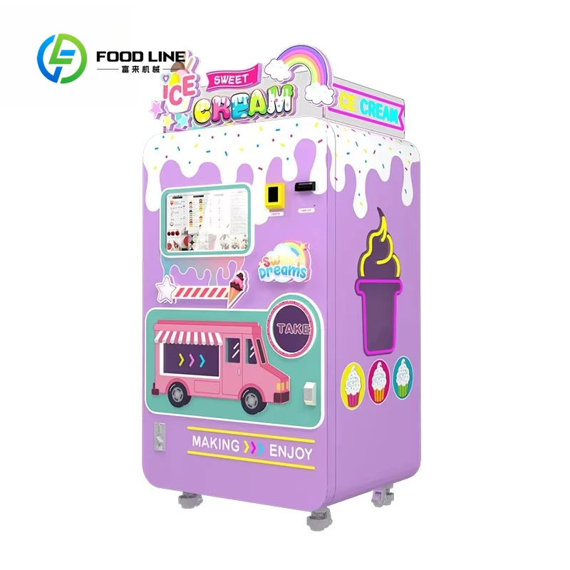 Intelligente touchscreen ijsautomaten, op maat gemaakte OEM ODM, volautomatische instant soft serve ijsmachine, commercieel