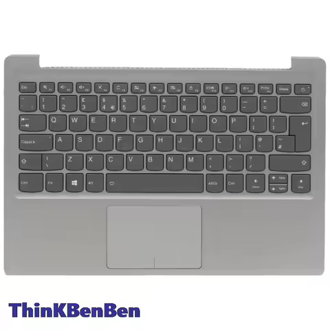 UK English Mineral Gray Keyboard Upper Case Palmrest Shell Cover For Lenovo Ideapad 320S 13 13IKB 5CB0Q17551