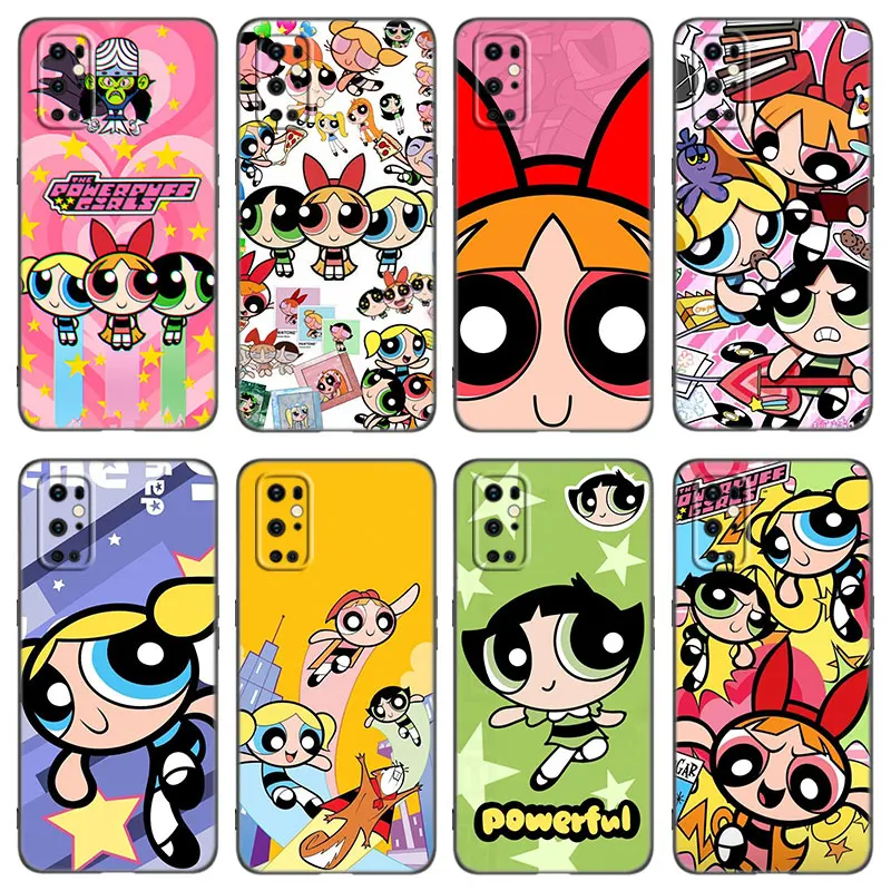 The P-powerpuff Girls Phone Case For OnePlus 9 10 ACE 2V Pro 9RT 10T 10R 11R Nord CE 2 3 Lite N10 N20 N30 Black Silicone Cover