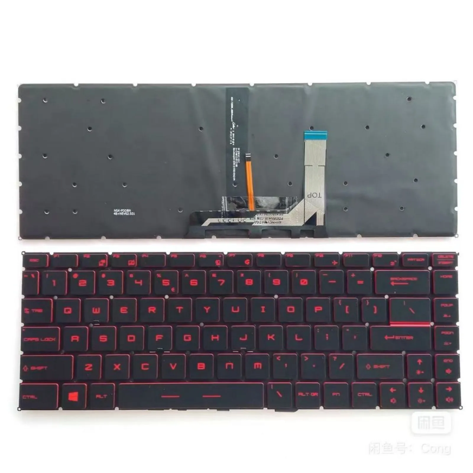 US RU layout  for MSI GF63 9RCX 9SCSR 8RD 9SCXR 8RC Thin 10SCXR 10UD 10UC 10SC GF65 Thin 10UE 9SEXR 10SCSR 9SE Keyboard