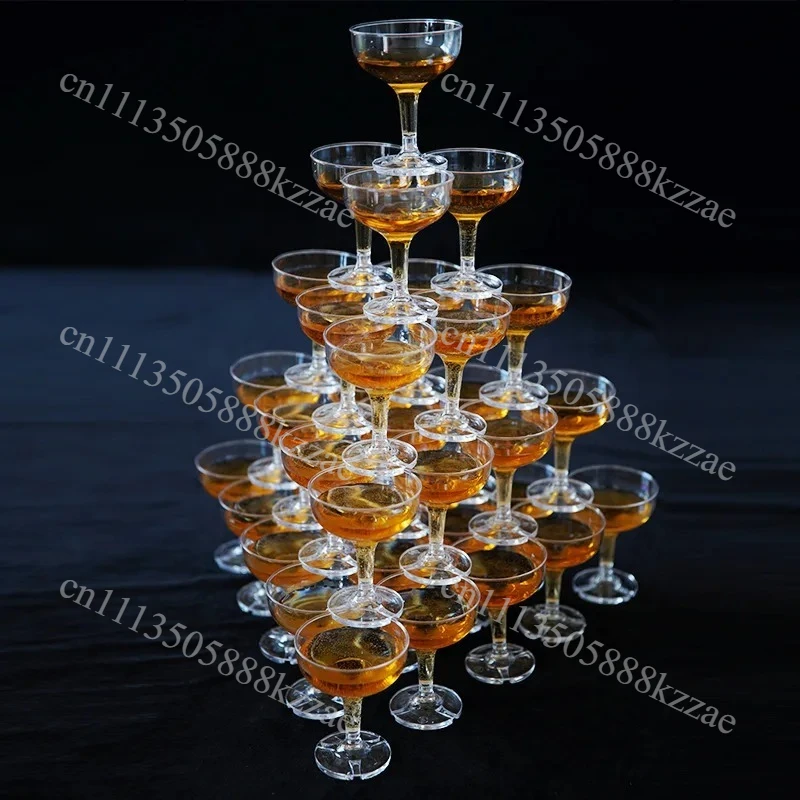 20/40/60Pcs Plastic Champagne Coupe Glasses for Parties 5 oz Disposable Champagne Glasses Unbreakable Acrylic Martini Glass