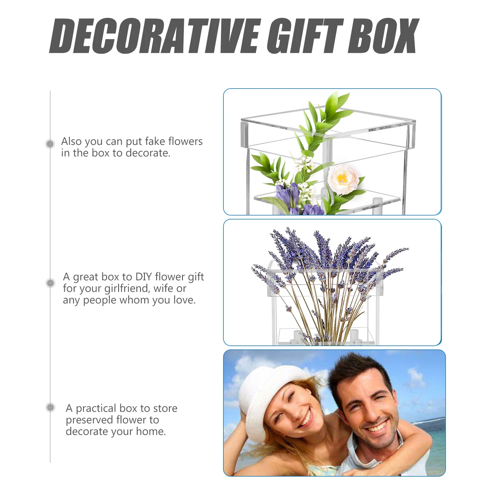 

Flower Preservation Box Floral Preservation Box Flower Display Box Rose Box Empty Flower Box