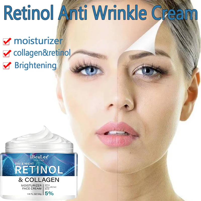 Retinol Anti-wrinkle Cream For Men Collagen Anti-Aging Removal Face Neck Wrinkle Efficient Moisturizing Firming Korean Skin Care