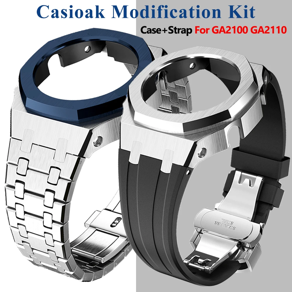 

Комплект модов GEN4 Casioak GA2100 для G-SHOCK GA2100/GA2110 GAB2100, корпус из нержавеющей стали, рамка, резиновый ремешок, сменный комплект для ремонта модов