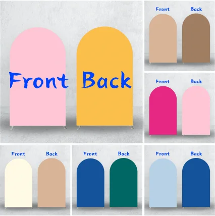 

Mehofond Different Colors Arched Backdrop Cover Wedding Kids Birthday Party Baby Shower Background 2-sided Photo Studio Props