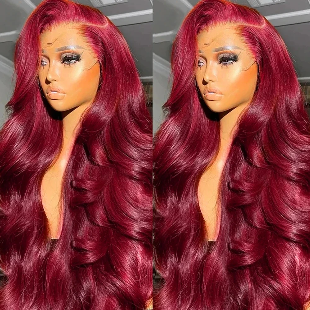 99j Colored Wigs Burgundy 13X4 Lace Frontal Wig Body Wave Lace Front Human Hair Wigs Brazilian Remy Lace Wigs For Women Vrvogue