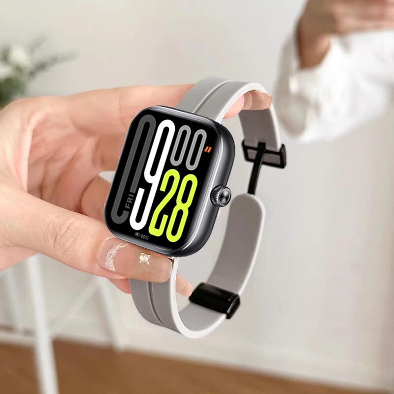 สายซิลิโคนแม่เหล็กสำหรับนาฬิกา Xiaomi Redmi Watch 5 Active อุปกรณ์เสริม 22 มม. สายรัดข้อมือแบบสปอร์ต สายรัด Redmi Watch 5 Lite