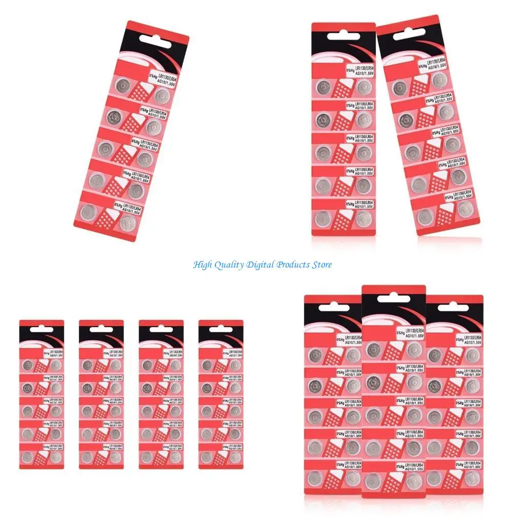 

U2JE AG10 1.5V Alkaline Button Batteries Button Coin Cell Batteries For Small Devices