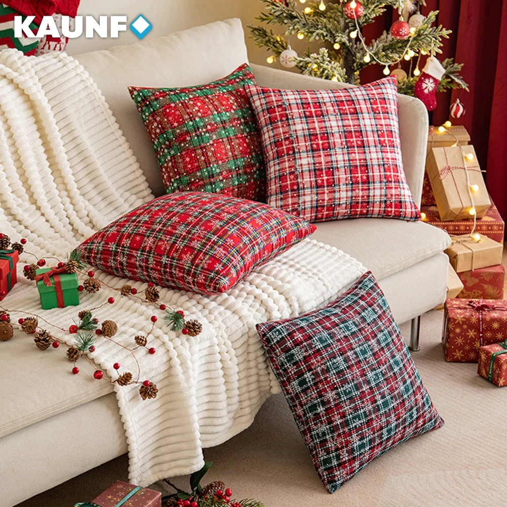 

Kaunfo Christmas Snowflake Pillow Decoration for Sofa Pillow Case Cover Cushion Cover 30x50cm/45x45cm/50x50cm 1pc