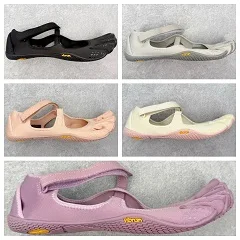 Chaussures Vibram FiveFingers V-Soul pour femmes, semelle plate zéro drop, cinq doigts, séchage rapide, antidérapantes, pour la gym, la marche, les sports aquatiques et les activités de plein air.