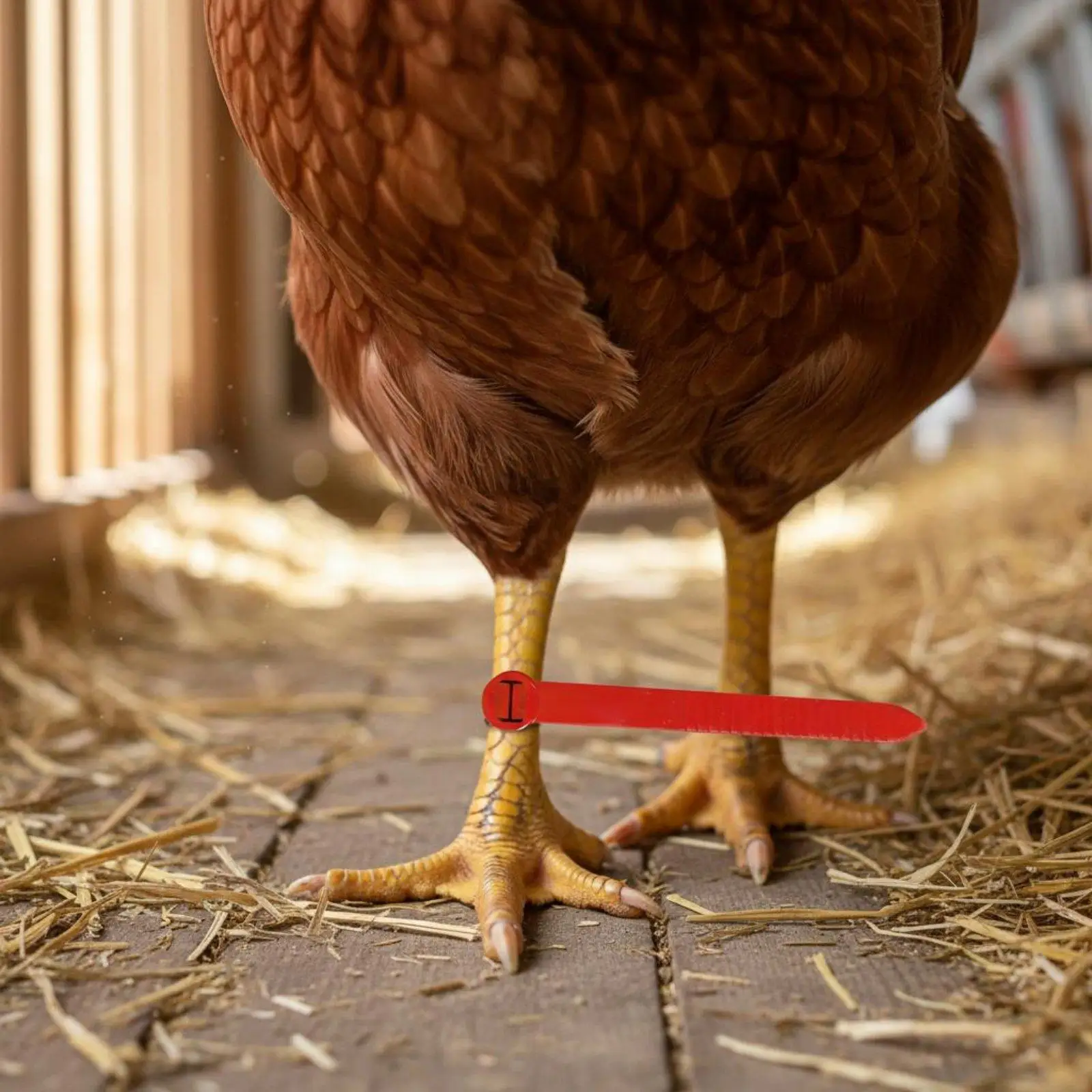 Secure Lock Numbered Poultry Foot Rings Hard-Wearing Zip Tie Poultry Leg Bands