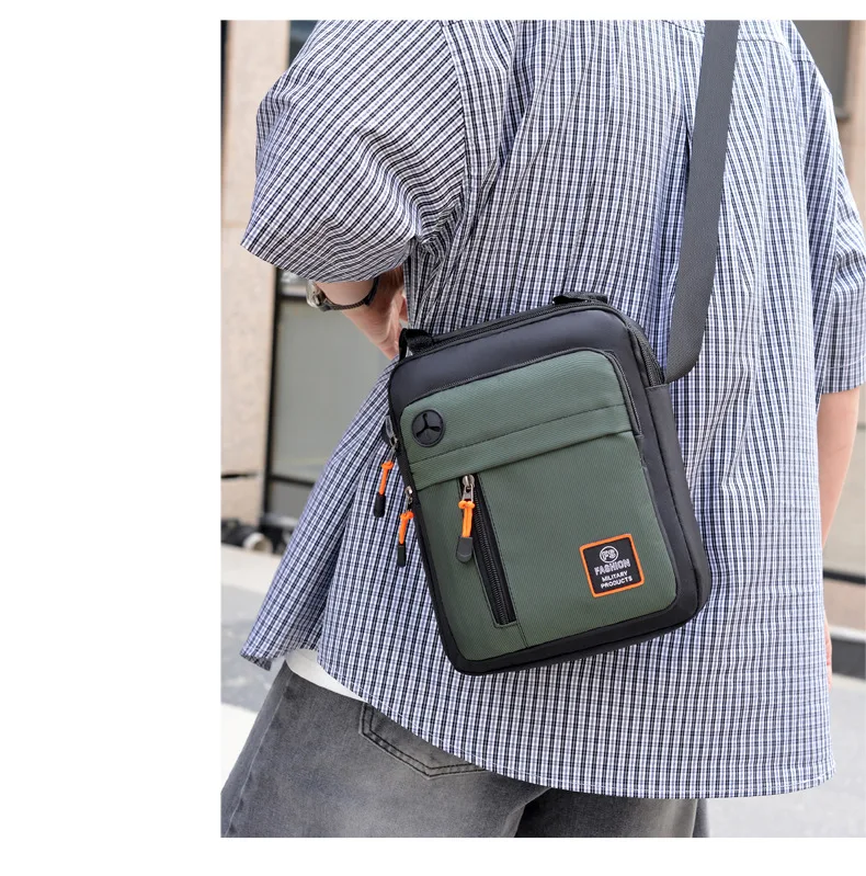 Geräumige Herrentasche, Umhängetasche, wasserdichter und abriebfester Rucksack mit mehreren Fächern, ideal für den Geschäftsalltag. – Detail 17