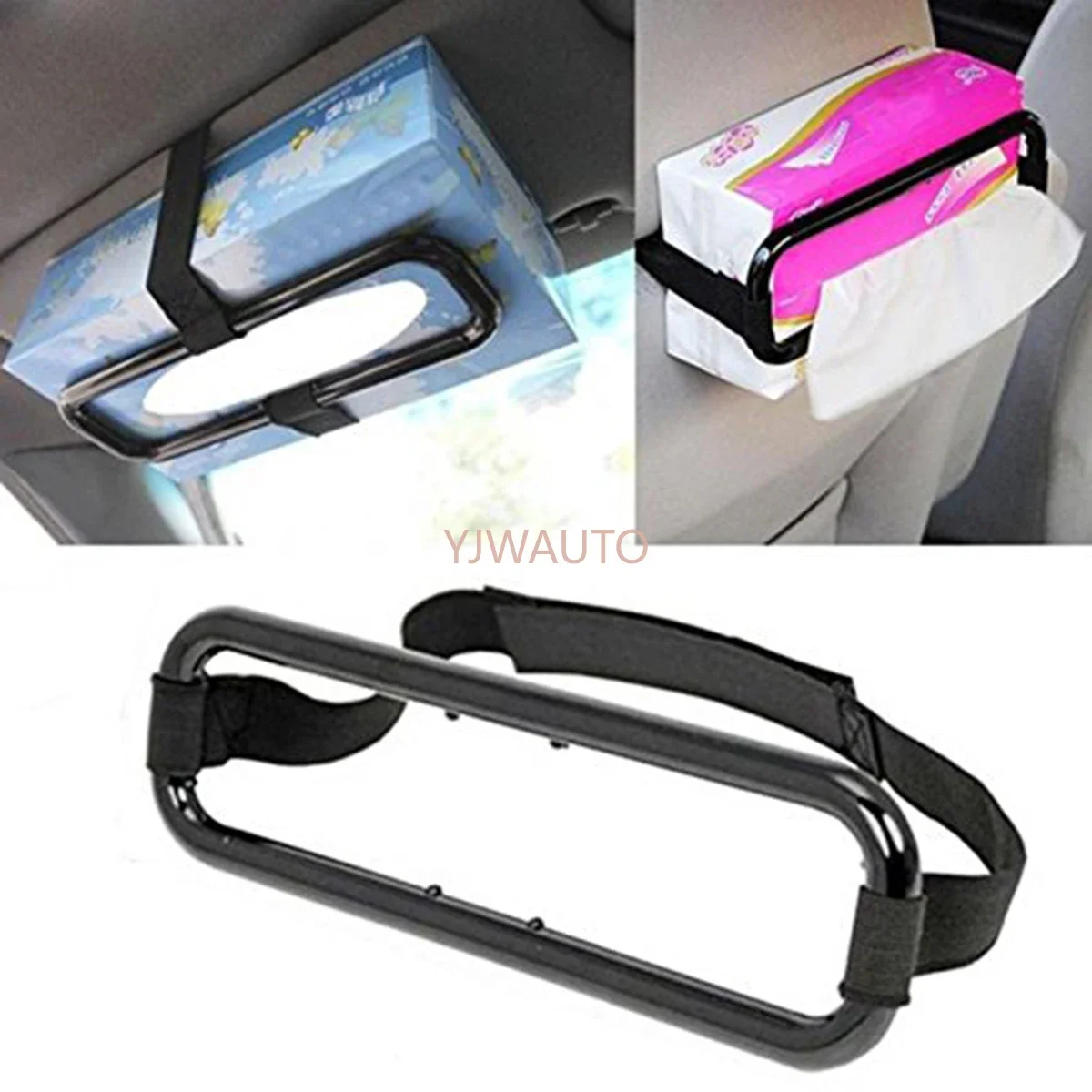 Universal Car Sun Visor Tissue Box Holder Paper Towel Napkin Box Cover Seat Back Bracket